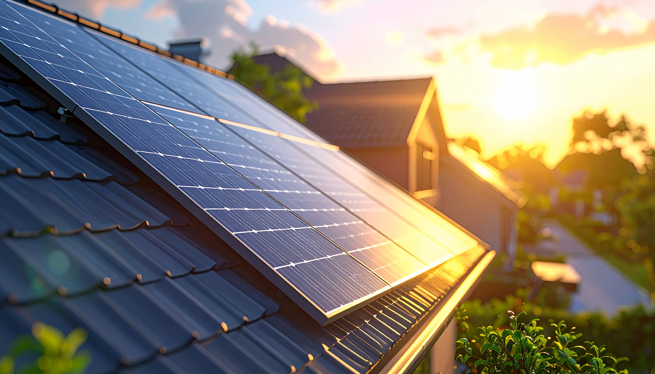 Solar panels installed on a UK residential roof