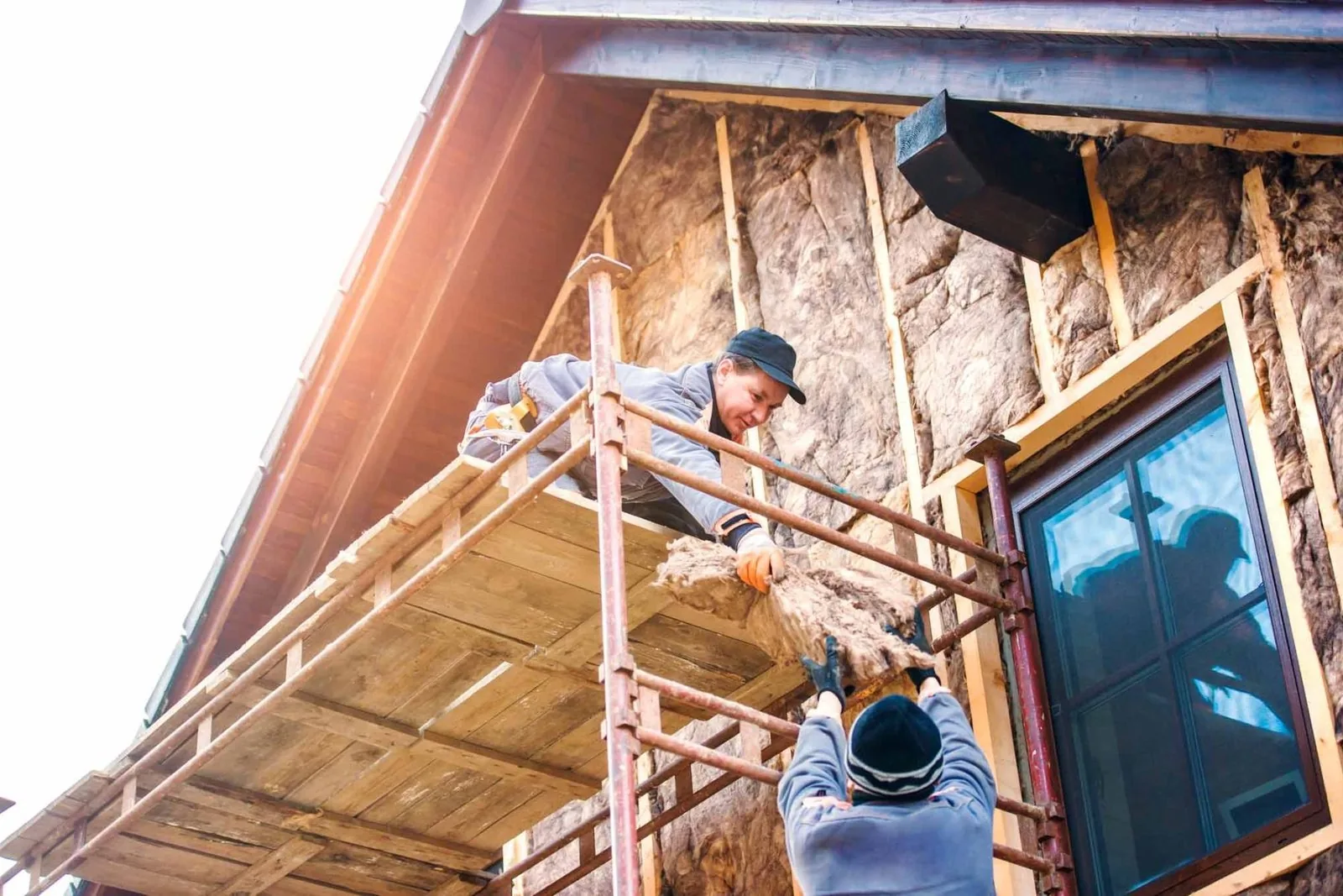 Intra Energy installation team working on a residential property